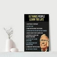 thumbnail image 2 of Warren Buffett Quotes Ten Things People Learn Too Late Motivational Framed Office Wall Art Poster and Print Inspirational Home Wall Decoration Pictures Framed Easy to Hang-12"Wx18"H, 2 of 6