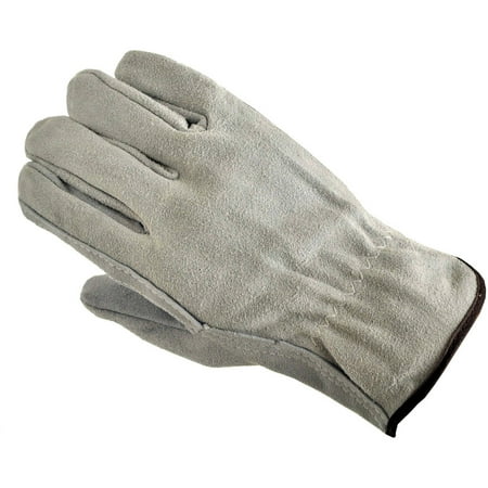 Cowhide Leather Gloves - Premium Split Cowhide Leather Gloves, Straight Thumb, Small, 3 Pairs