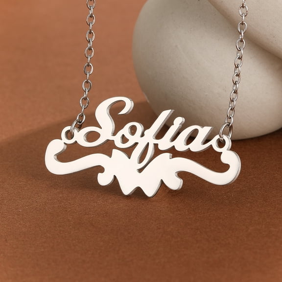 Custom Name Personalized Pendant Nameplate Necklace For Women Men Stainless Steel Chain Letters Choker Birthday Jewelry