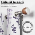 thumbnail image 2 of Outdoor Curtains for Patio Waterproof, Purple Grey Botanical Outdoor Privacy Panels Grommet, Watercolor Spring Floral Summer Leaf Blackout Outside Curtains for Porch/Cabana 54"x95", 1 Panel, 2 of 8