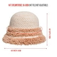 thumbnail image 4 of AOOCHASLIY Winter Hat Women's Style Winter Knitted Plush Hat Warm and Versatile Bucket Hat, 4 of 5
