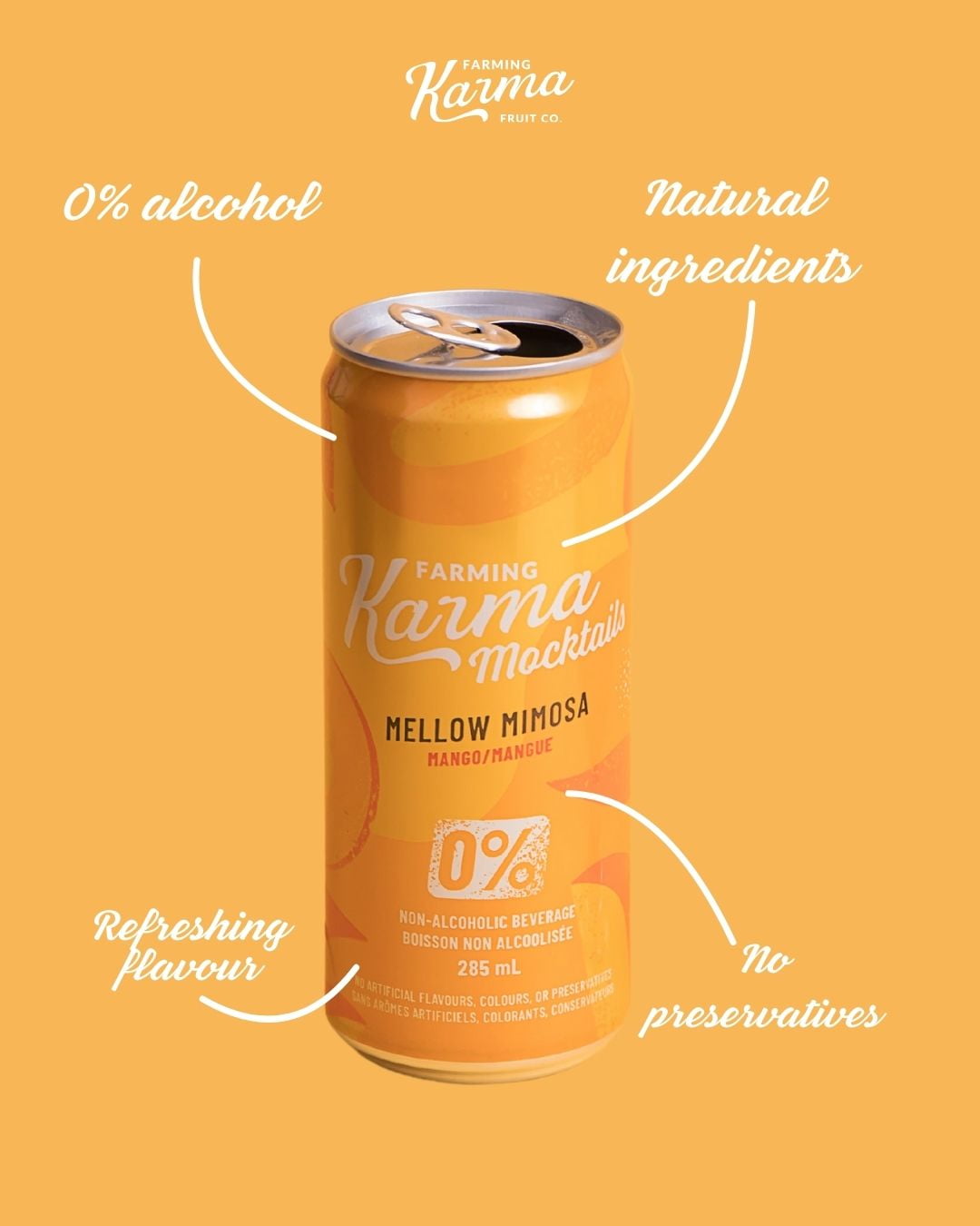 Mocktail Mellow Mimosa 0% Alc 4x285ml