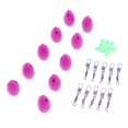 thumbnail image 2 of 10 paquetes de señuelos flotantes de carpa, lubina, aparejos de pesca, giratorias giratorias de 3,2g púrpura Zulema Flotadores flotantes de Bombarda, 2 of 8