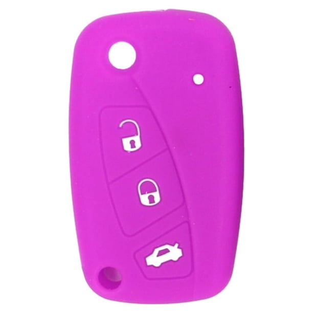 Scienceny Funda de silicona para llave de coche, funda protectora para llaves de vehículo, piezas de repuesto mejoradas Automoción decorativa y accesorios Púrpura
