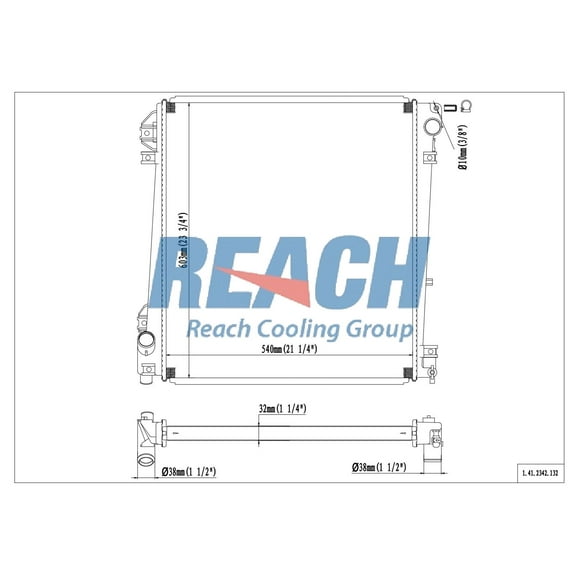 REACH 41-2342 Radiator for 05-02 Ford Explorer; 05-02 Mercury Mountaineer