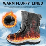 Ecetana Snow Boots for Women Faux Fur Cozy Warm Winter Boots Waterproof Outdoor Shoes for Walking Hiking
