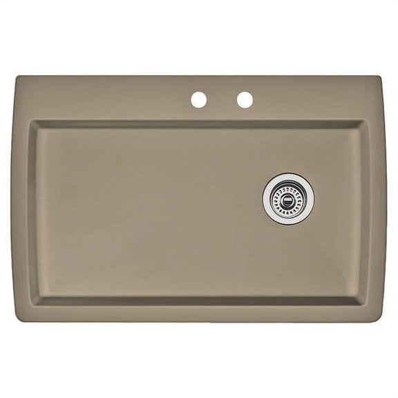 Blanco Diamond 33.5 in. Single Basin Drop In / Undermount Kitchen Sink - Truffle