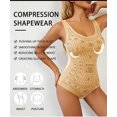 thumbnail image 5 of Eternatastic Womens Workout Jumpsuit Womens' Waist Trainer Seamless Round Neck Tummy Control Shapewear Bodysuit, 5 of 6