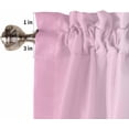 thumbnail image 5 of Pink Ombre Tier Curtains 24 Inch Length - 2 Panels, Rod Pocket Curtain Panels, Pink White Gradient Modern Abstract Art Window Treatment for Bedroom/Kitchen/Bathroom Windows, 55W x 24L Inch, 5 of 5