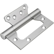 6 Pack Non-Mortise Door Hinges - Easy to Install, 4" × 3" Stainless Steel Door Hinges - Smooth Movement and Heavy Duty, Silver Silver