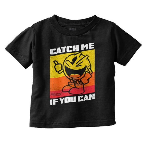Retro Catch PACMAN Funny Arcade Game Toddler Boy Girl T Shirt Infant Toddler Brisco Brands 12M