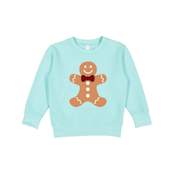 Inktastic Cute Gingerbread Man with Red Plaid Bowtie Toddler Sweatshirt