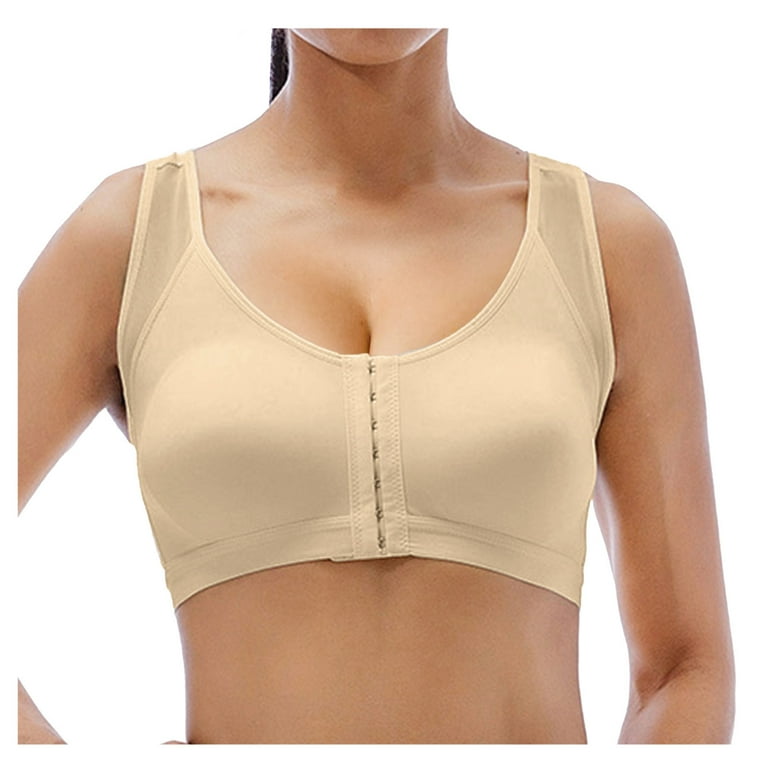 Pimfylm Sports Bras For Women High Support Large Bust Plus Size Bras For  Women True And Co Bras For Women Beige XL 