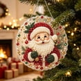 thumbnail image 3 of Large Santa Pearl Art Kit for Adults, DIY Christmas Diamond Painting Hanging Window Ornament, 9.8 in, 3 of 5