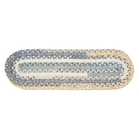 Colonial Mills Print Party Stair Tread - Oval - 8 x 28 in. - Set of 13