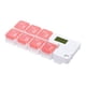 thumbnail image 2 of Pastillero inteligente de 7 días con alarma y pantalla LCD | Estuche portátil para medicamentos semanales de viaje | 7 compartimentos para pastillas y vitaminas, 2 of 8