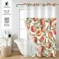thumbnail image 4 of MIZHONA Summer Shower Curtain with Snap in Liner,Pink Peach No Hook Waterproof Bathroom Curtain,71"× 83", 4 of 6