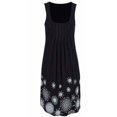 thumbnail image 1 of BJYX Sundress Femmes Casual Robe d'Été Cou Sans Manches Plissé Imprimé Beachwear Tank Sundresses Swing Robe, 1 of 5
