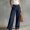 Navy plus size wide leg trousers a1, variant on sdhkgrrt Women Plus Size Wide Leg Trousers Mid Rise Elastic Waist Pants with Pockets Casual Streetwear Solid Long Palazzo Pants Vacation Travel Lounge Fall Outfits, Pink 2XL