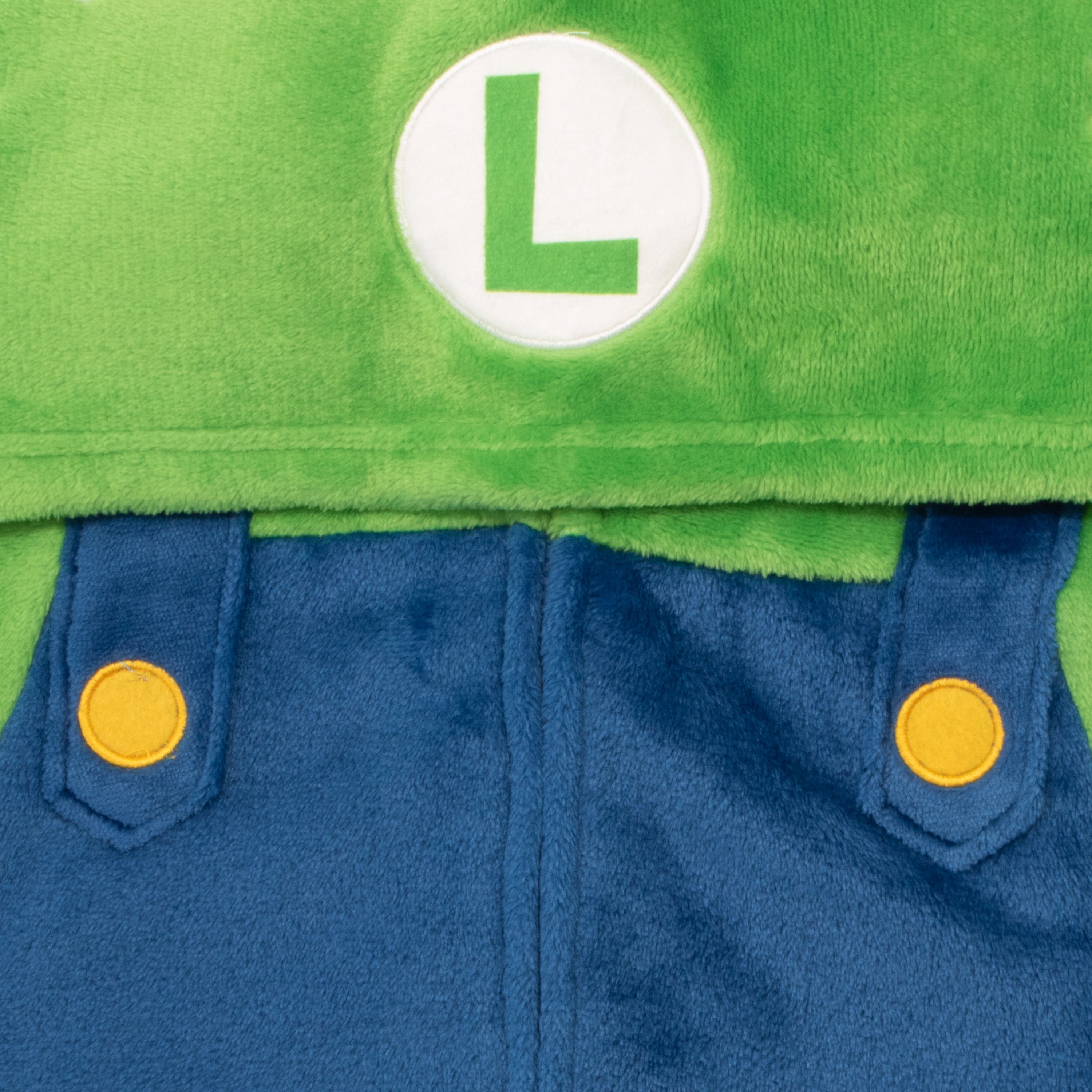 Nintendo Super Mario Brothers Boys Long Sleeve Onesie Zip Coverall with Hoodie Mario & Luigi Cosplay Zip Up Onesie (Size 4-16)