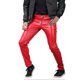 thumbnail image 2 of Men"s Stretch Tight Faux Leather Pants, 2 of 4