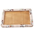 thumbnail image 2 of Ice Rattan Cooling Bed for Cats Dogs, Summer Cooling Pet Mat Ice Pad Sleeping Mats, Pet Ice Pad Mat Pet Cooling Mat, Cool Pad Cushion Dog Cat Puppy Blanket Pet Self Cooling Pad (B, 24*18*2in), 2 of 4