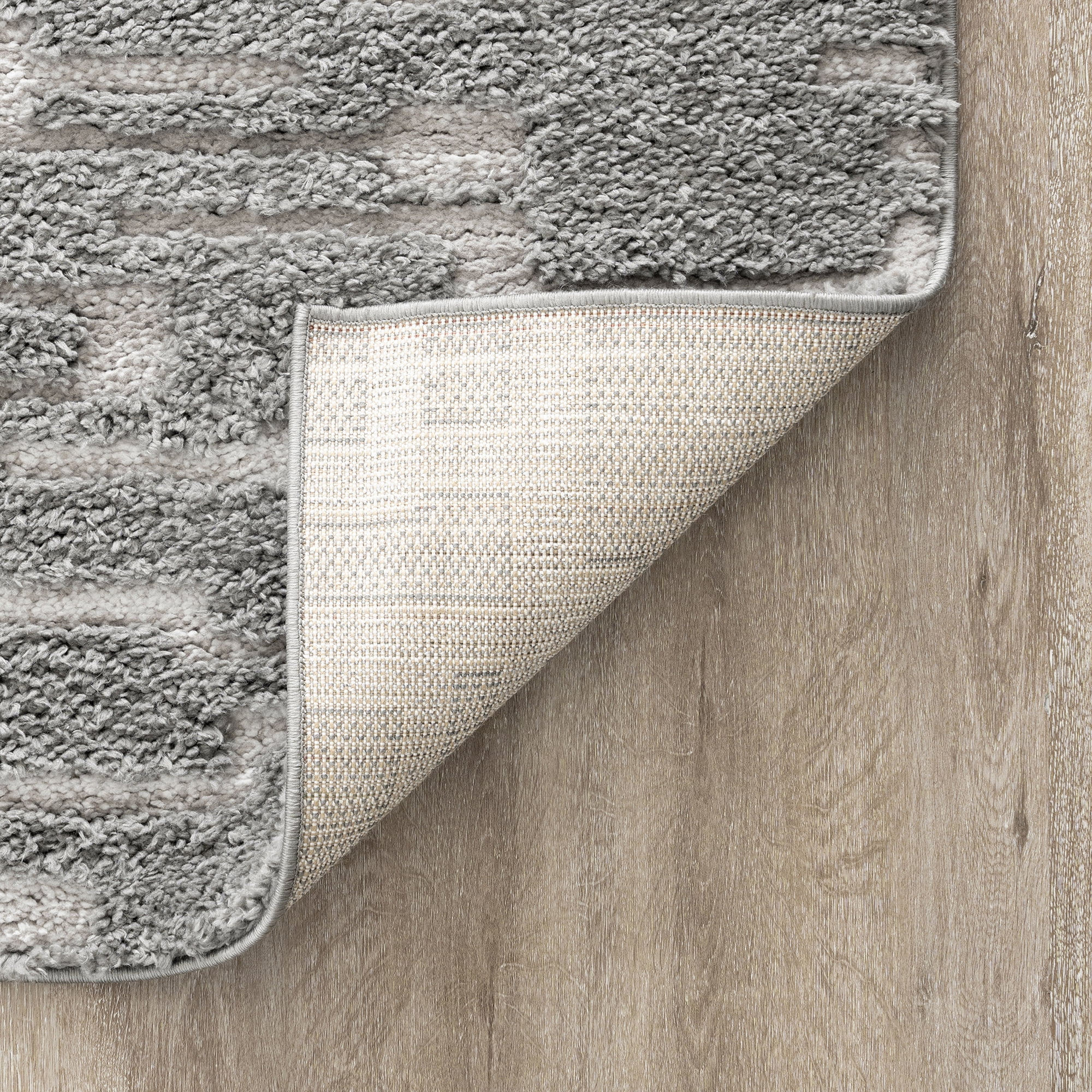 Bliss Rugs Artisan Shag Contemporary 8' x 10' Gray and Ivory Indoor Area Rug