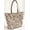 Brown, variant on Paisley Tote Bag (Small Oval Tote) (Yellow)