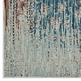 thumbnail image 3 of Modway Hesper  Distressed Contemporary Floral Lattice 5x8 Area Rug in Teal, Beige and Brown, 3 of 8