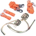 thumbnail image 3 of FETCOI 2 Gears Tree Climbing Spike Kit Safety Adjustable Belt Lanyard Rope Rescue Belts (Orange), 3 of 9