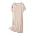 thumbnail image 2 of Naittoop Modal Nightgowns for Womens, Short Sleeve Sleep Dress, Soft Comfy Summer Cooling Night Shirts Sleepwear, 2 of 5