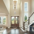 thumbnail image 6 of Posiosa Luxury Modern Long Staircase K9 Chandeliers Gold Top Design 10-Tier Large Foyer Entrance Chandeliers for High Ceiling Big Crystal Chandelier(Height 78.7 inch 20 Lights), 6 of 6