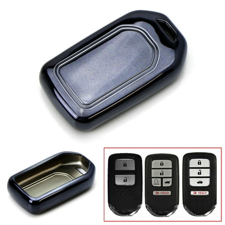 - iJDMTOY Chrome Finish Black TPU Key Fob Protective Cover Case For Honda Accord Civic Crosstour HRV FIT Odyssey Ridgeline, etc