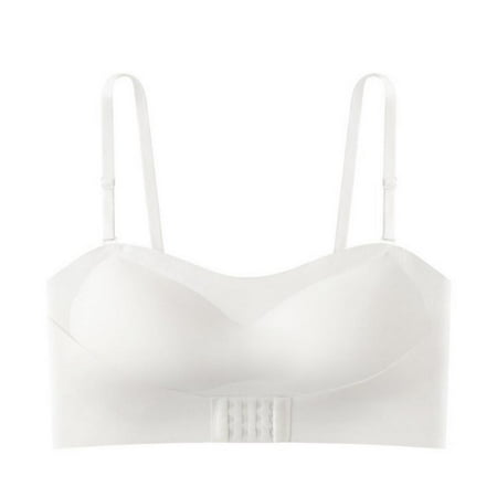 

Famure Strapless Pushup Bras|Front Buckle Lift Bra Non-Slip Invisible Front Hook Underwear Bra|Comfortable Invisible Bras Push up Bra for Women