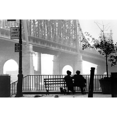 Woody Allen and Diane Keaton in Manhattan 24x36 Poster classic Queensboro Bridge (Woody Allen Best Scenes)
