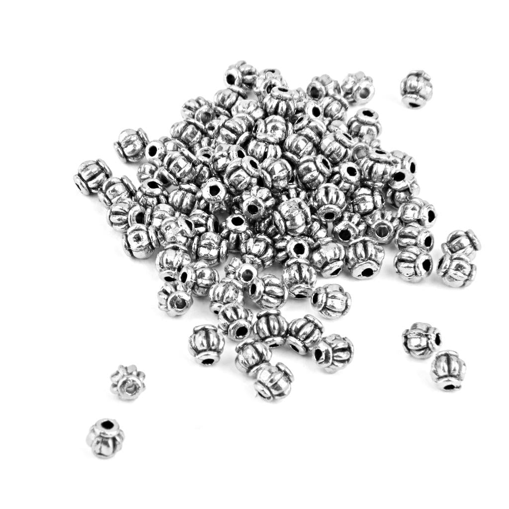 100pcs Pumpkin Bicone Beads 4mm Spacer DIY Jewelry Findings