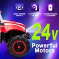 thumbnail image 7 of 24V 2-Seater Kids Ride On Car Electric Off-Road UTV Side by Side with 2WD Powered Wheel Electric Vehicle with Remote Control, Bluetooth, LED Light Gift for Boys and Girls 3+ Aged, 7 of 7