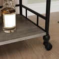 thumbnail image 3 of Yiwa 3-Tier Rolling Bar Carts with Wine Rack and Glass Holder, Mobile Serving Cart for Kitchen, Living Room, Dining Room, Stylish Beverage Cart for Entertaining, Storage, Home Decor, 3 of 4