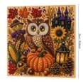 thumbnail image 3 of Halloween Fall Indoor Decor 9.84 Inch Special Shaped Diamond Art Painting Kit with Owl Pumpkin Scarecrow Castle for Home Living Room Entryway Wall Decor, 3 of 7