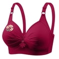 thumbnail image 2 of Sakmal Everyday Women's Bras Red Comfortable Bralette Soft Womens T-Shirt Bras XL, 2 of 8