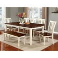 thumbnail image 2 of Furniture of America Lutz Extendable Dining Table, Vintage White and Cherry, 2 of 6