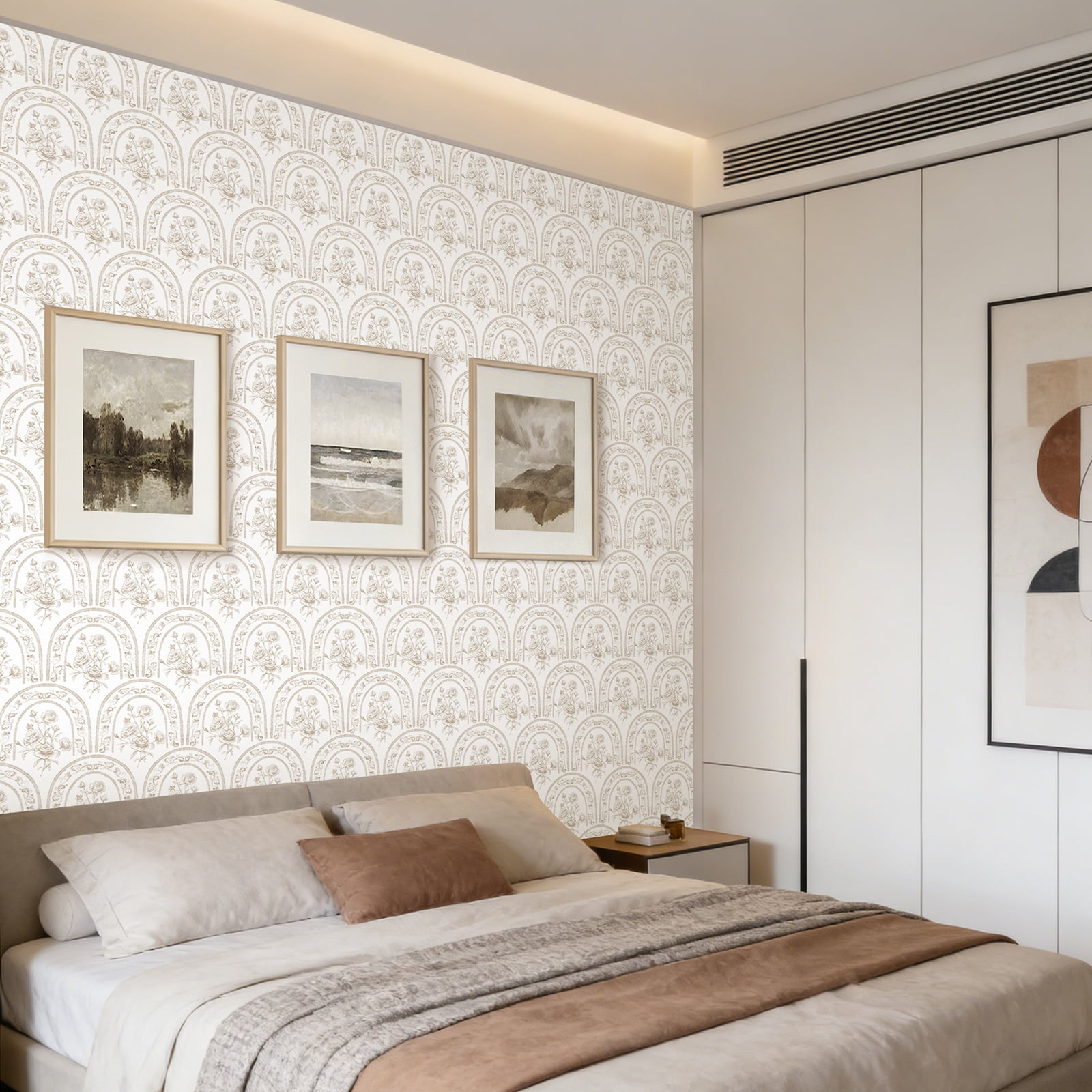 DAZLUTE Large Floral Peel and Stick Wallpaper Vintage Floral Wallpaper Stylish Floral Contact Paper Leaf Wallpaper Self Adhesive Removable Wallpaper,17.71" x 118"