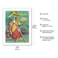 thumbnail image 2 of Southern Philippines - An Adventure in Color Beauty Rich Contrasts - Singkil Dancers - Vintage Travel Poster - Bamboo Fine Art 290gsm Paper (Unframed) 17x22in, 2 of 4