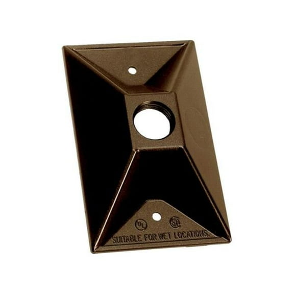 14371BR Bronze Rectangular Lamp Holder Cover  4.6 x 2.84 in.