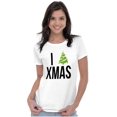 thumbnail image 3 of I Love Xmas Heart Christmas Tree Womens Slim Fit Graphic Tee Brisco Brands S, 3 of 5