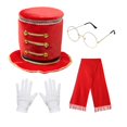 thumbnail image 3 of Conjunto de 4 piezas de accesorios de disfraz de Papá Noel para adultos para juegos de rol. rojo, 3 of 8