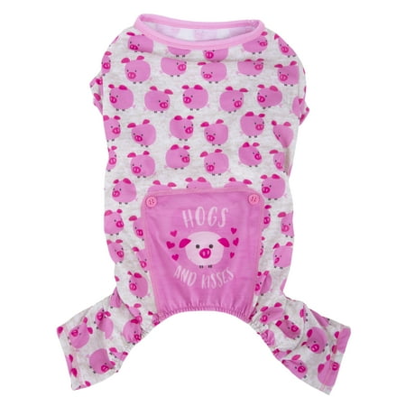 Vibrant Life Pink Hogs and Kisses Pig Pajamas S