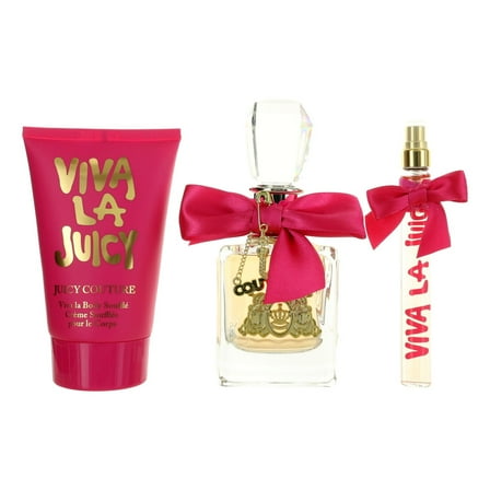 Juicy Couture by Juicy Couture for Women - 3 Pc Gift Set 1.7oz EDP Spray, 0.33oz EDP Spray Vial (Mini), 4.2oz Body Souffle