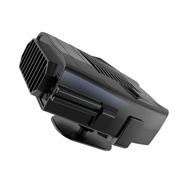 Calentador de coche de 150W, calefacción de parabrisas, desempañador, desempañador ajustable con toma de encendedor, pequeño ventilador Paneles de instrumentos para automóviles 24V Negro Tipo 2 Scienceny VI016217-03B