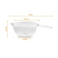 thumbnail image 2 of YBM Home Deep Plastic Colander for Washing and Draining Pasta, 9.75 inch - White 3 Pack, 2 of 8